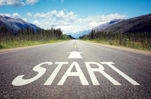 Strasse mit Start