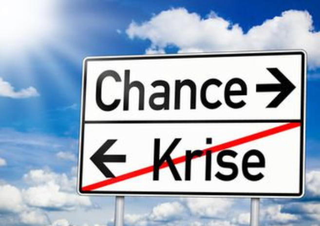 Bild mit Krise zu Chance